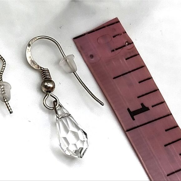 "5/$25" Sterling Silver Swarovski Crystal Mismatched Dangle Earrings - Picture 5 of 9